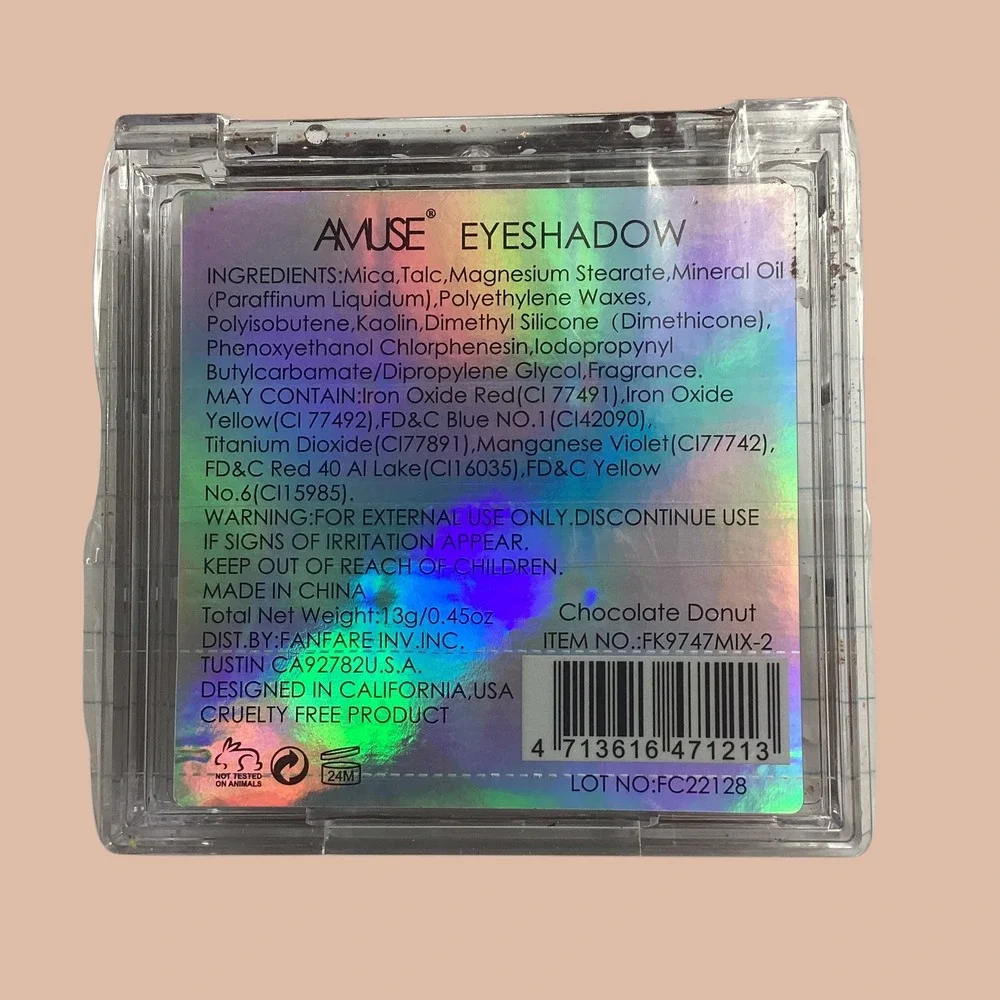 Amuse Eyeshadow Palette I'm Donuts About You Chocolate Donut 9 Pan Neutral Brown